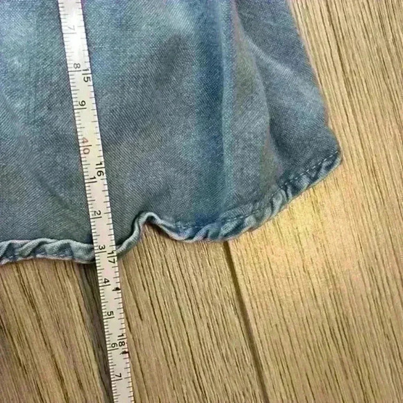 Tramp Light Blue Off The Shoulder Top Size Small - Picture 9 of 9